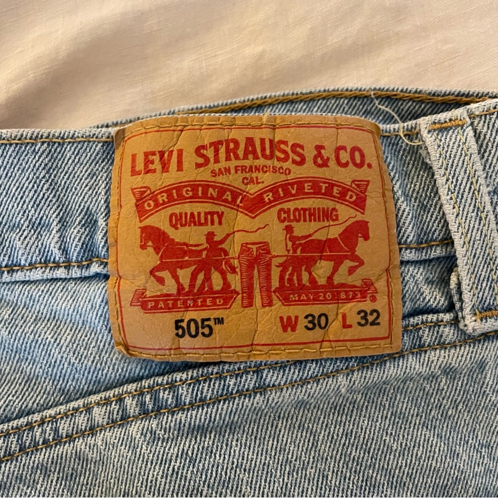 LEVIS 505 Regular Fit 30W 32L in Clif wash
